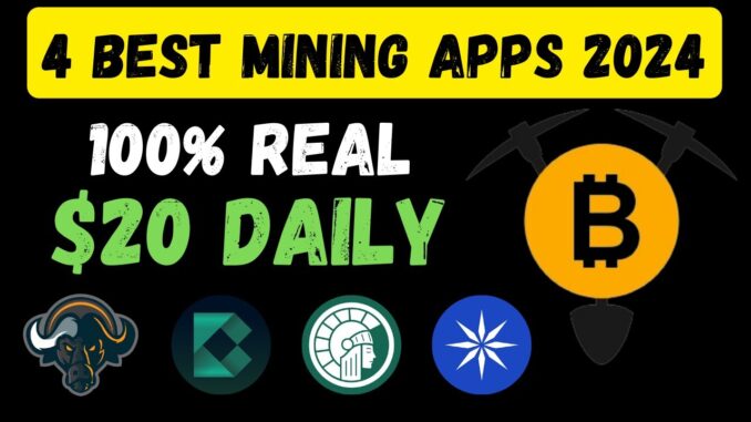 Top 4 Best Real Mining Apps 2024 | Real android Mining Apps | Crypto Mining Apps 2024