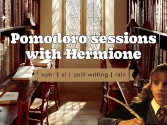 Hermione guides you through a Pomodoro study session [ai] 🪶 asmr ambience 🦉 rain, dialogue, writing