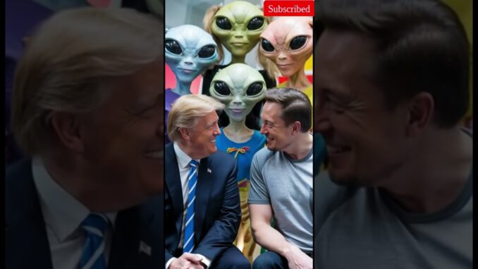 Elon musk and trump meets aliens #ai #news #politics #alien #viralshorts