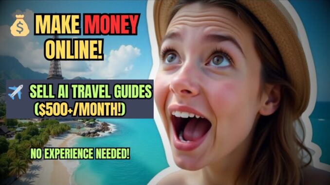 How to Make Money Online Selling AI-Generated Travel Guides! ($500+/Month Side Hustle)