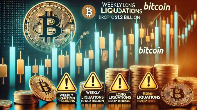 Bitcoin Leverage Shrinks: Weekly Long Liquidations Drop To $1.2B As Traders Turn Cautious