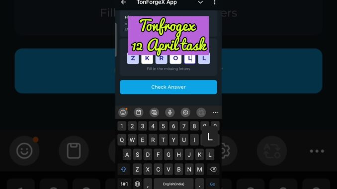 Tonfrogex 12 April Word Challenge | Tonfrogex Daily Word Challenge | Crypto Mining #bitcoin #nft