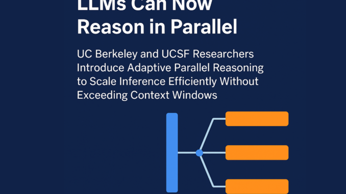 LLMs Can Now Reason in Parallel: UC Berkeley and UCSF Researchers Introduce Adaptive Parallel Reasoning to Scale Inference Efficiently Without Exceeding Context Windows