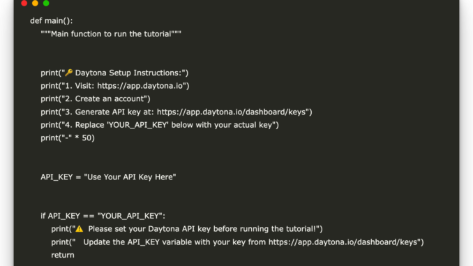 Build a Secure AI Code Execution Workflow Using Daytona SDK
