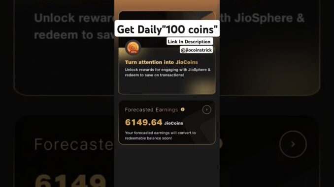 🗿"How to Get 100 Jio Coins Daily !!! 😱 #shorts #jiocoin #crypto #mining #viralshorts